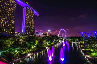 新加坡滨海湾璀璨夜景