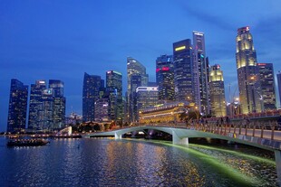 新加坡城市璀璨夜景