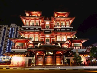 新加坡古建夜景