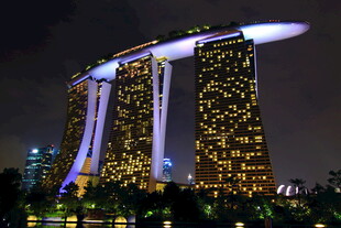 新加坡滨海湾金沙夜景
