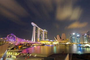 新加坡滨海湾璀璨夜景