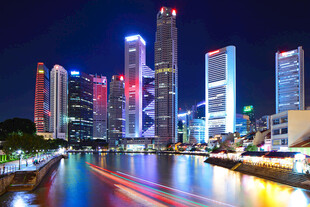 新加坡夜景璀璨灯火