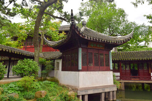 中式古典亭阁园林景致