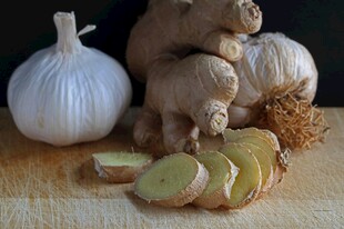 大蒜生姜食材展示