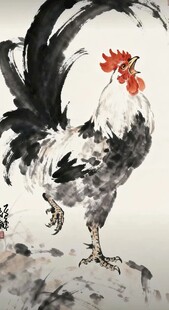 雄鸡国画