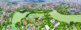 福州西湖公园航拍