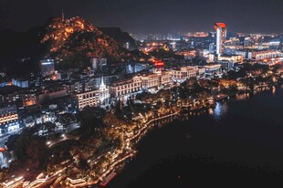广西柳州城市夜景