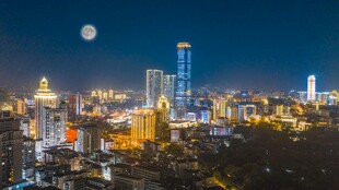 广西柳州城市夜景风光