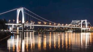 广西柳州红光大桥夜色