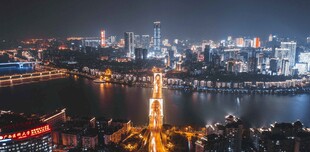 广西柳州红光大桥夜景