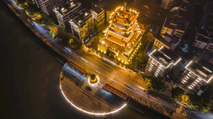 柳州西来古寺城市风光