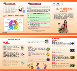 成人骨质疏松症食养指南三折页