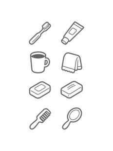 日常洗漱用品简笔画