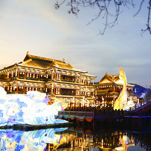 西安古城夜景璀璨如画