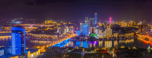 柳州璀璨夜景俯瞰图