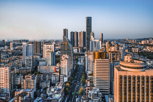 柳州城市天际线俯瞰
