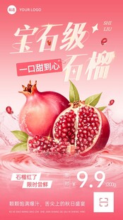石榴促销海报