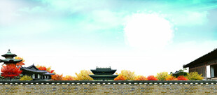 古代建筑群风景图
