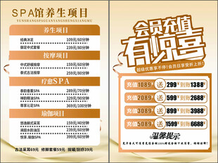 养生SAP价目表宣传单