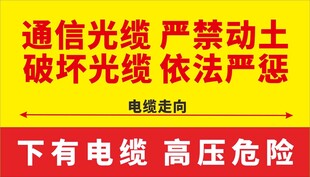 通信光缆警示标识