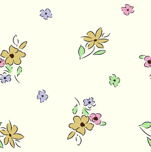 小碎花 数码印花 绣花布花型