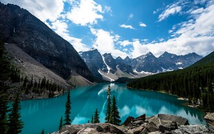 美丽的高山湖泊风景