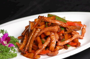 小炒松板肉