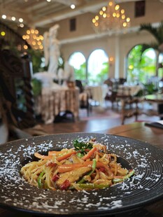 餐厅中的美味意面