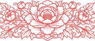中式花卉花纹图案设计