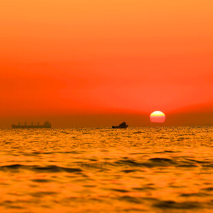 海上落日美景