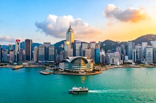 香港城市海滨美丽风光