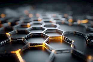 科技感六边形金属结构图案