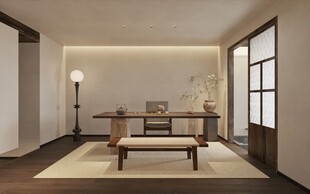 中式简约书房室内场景