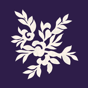 白色花卉图案装饰元素