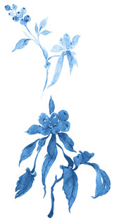 青花瓷风花卉图案