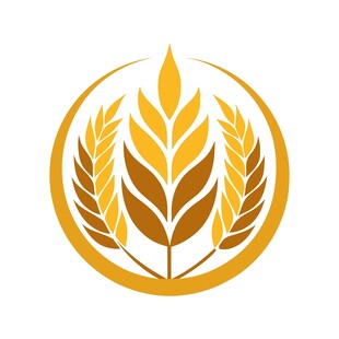 麦穗圆形徽章