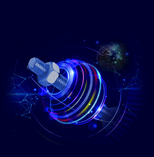 科技感旋转球体与宇宙元素