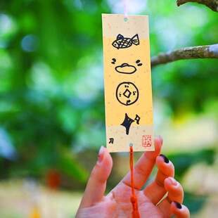 手绘风书签展示