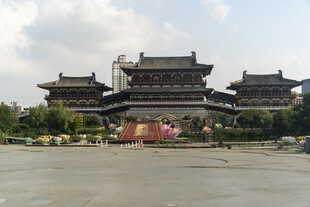 中式古建筑广场景观