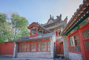 中式古建筑庭院一角