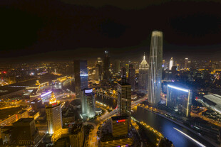 上海璀璨夜景俯瞰图