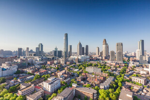 法兰克福城市天际线景观