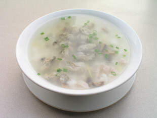 肉碎蚝白粥