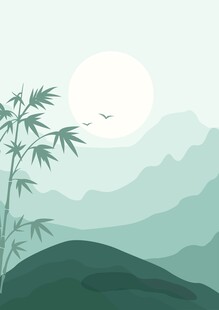 山间竹林