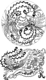 黑白线条风奇幻图案设计