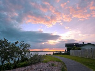 海滨黄昏美景