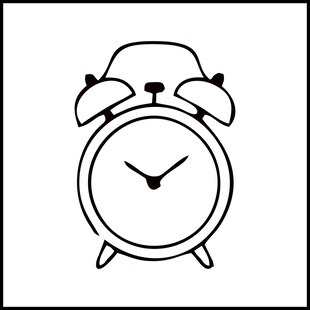 简约线条风闹钟图案