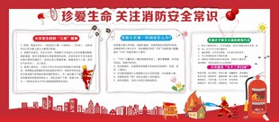 消防安全知识宣传栏展板制度海报
