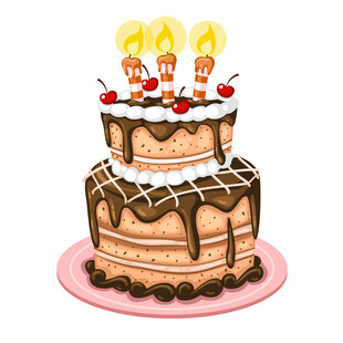 双层巧克力生日蛋糕