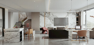现代简约风开放式家居空间